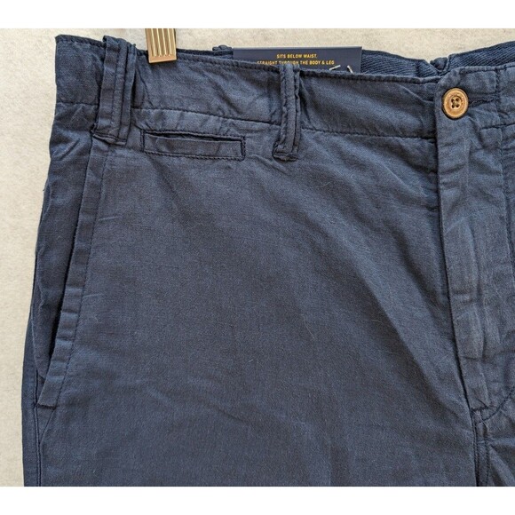 Polo Ralph Lauren Mens Shorts Sz 40 Chino Classic Fit Linen Blend Flat Front - Picture 4 of 7